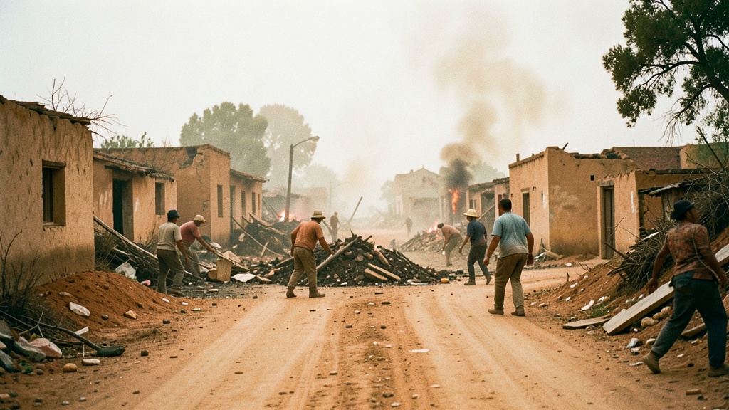 Municipio de Nobol entrega insumos y retira escombros por incendio en Garza Roja