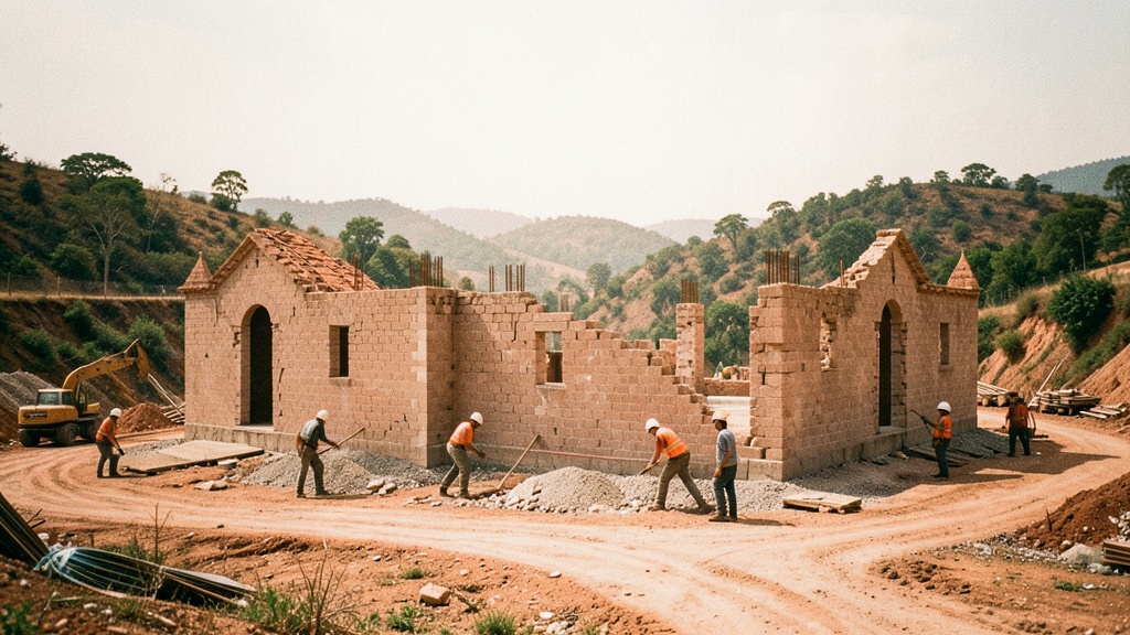 Parroquia eclesiástica de Nobol avanza al 80% en su construcción tras cuatro años