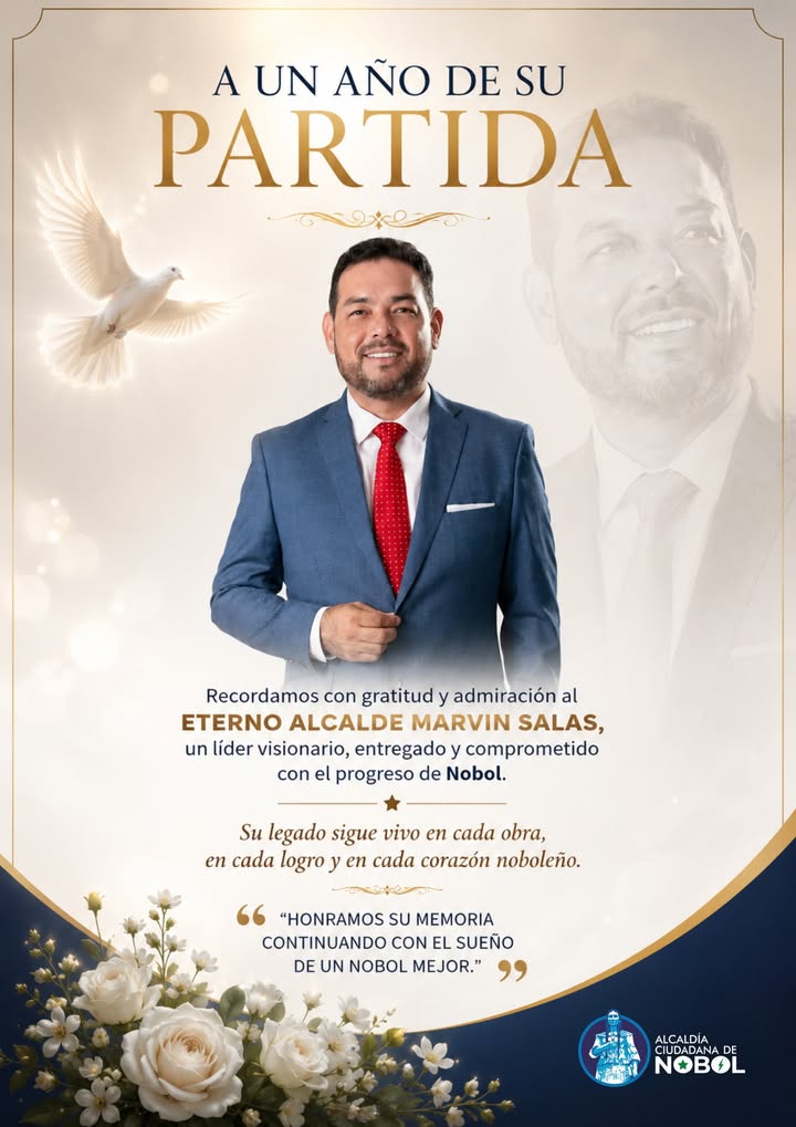 Nobol rinde homenaje a Marvin Salas en el primer aniversario de su fallecimiento
