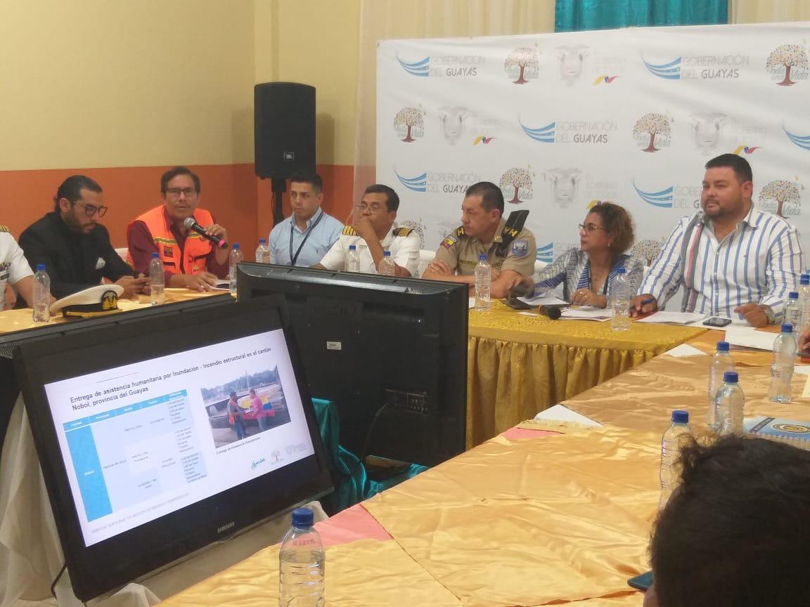 Mesa de Seguridad provincial se reunió en el cantón para articular acciones