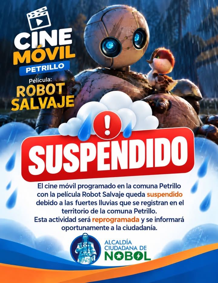 Suspenden Cine Móvil en Petrillo por lluvias y reprograman fecha