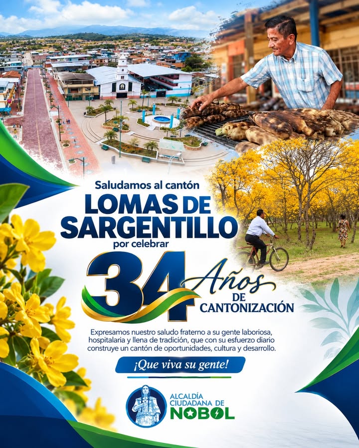 Nobol celebra los 34 años de Lomas de Sargentillo y reafirma su unión provincial