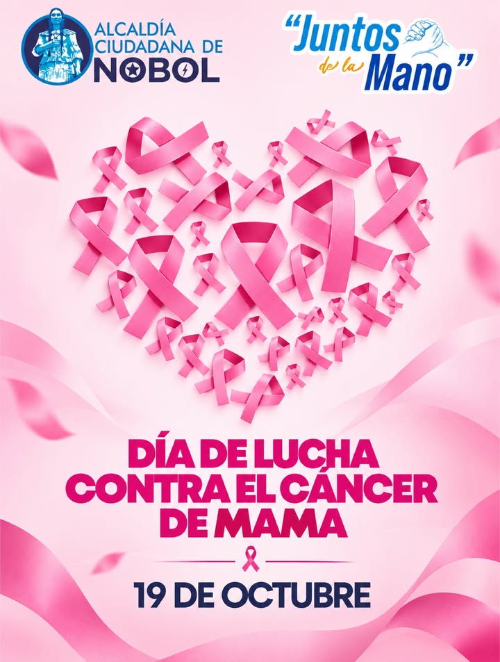 Alcaldía de Nobol marca el 19 de octubre con campaña de prevención contra el cáncer de mama