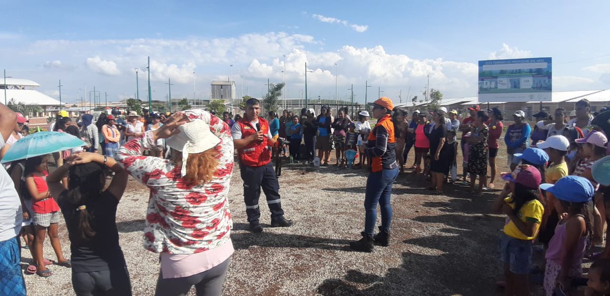 Simulacro sísmico en Plan Habitacional Primavera de Petrillo